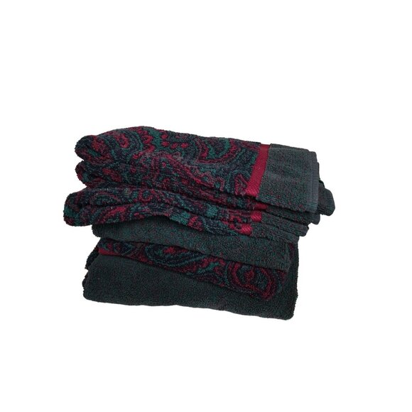 Royal Velvet By Fieldcrest Jacquard Bath Towel Set Elegant Paisley Design Vintag - Picture 1 of 6